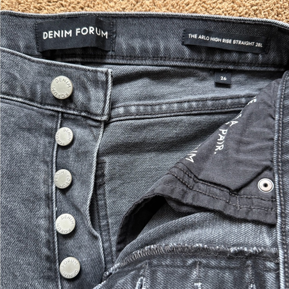 Denim Forum Arlo High Rise Straight Jeans